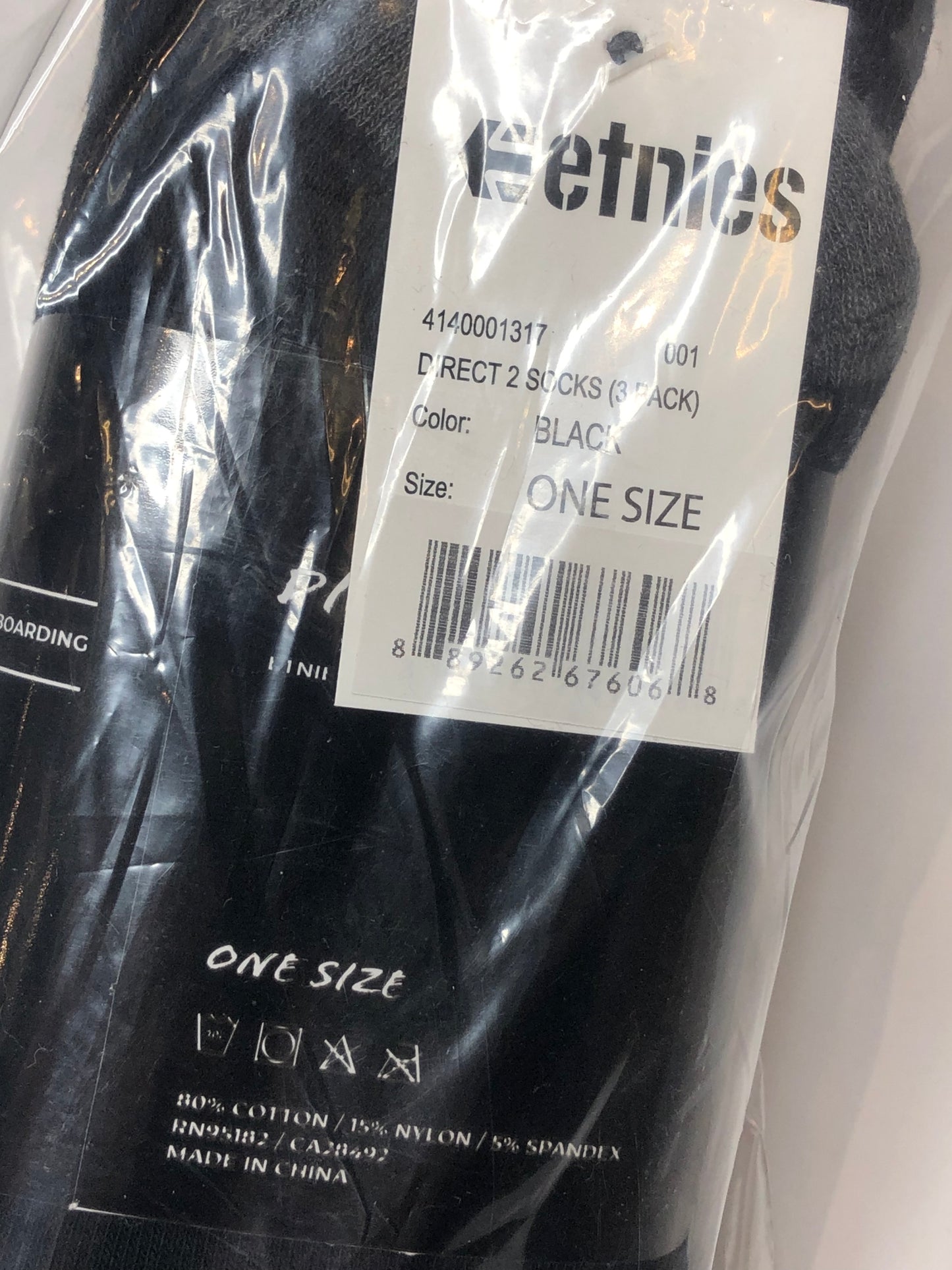 Etnies Direct 2 Socks (3 pack) Black