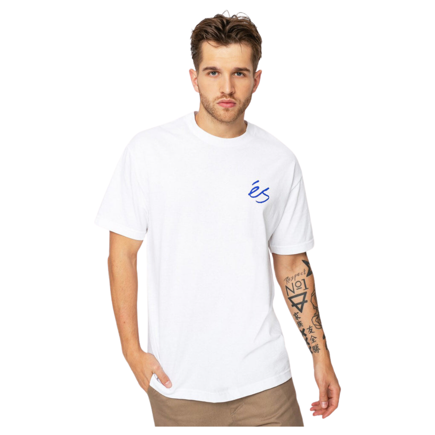 ES Script classic tee white/blue