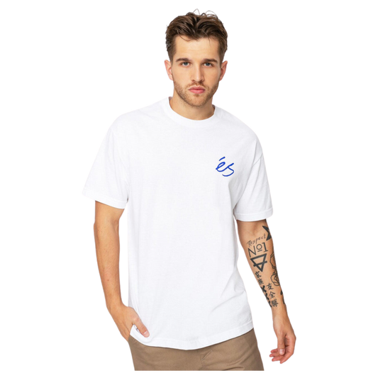 ES Script classic tee white/blue