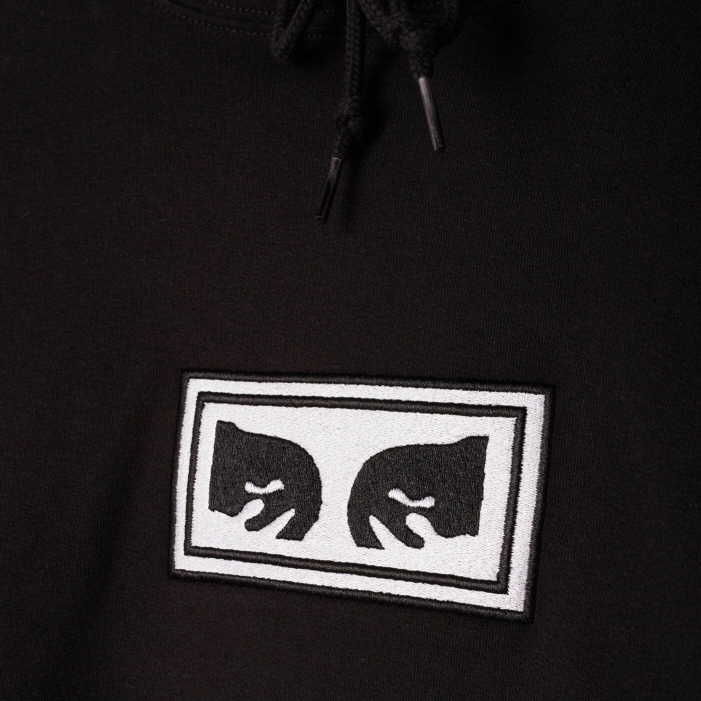 Obey Eyes Box Logo Embroidered Hoodie